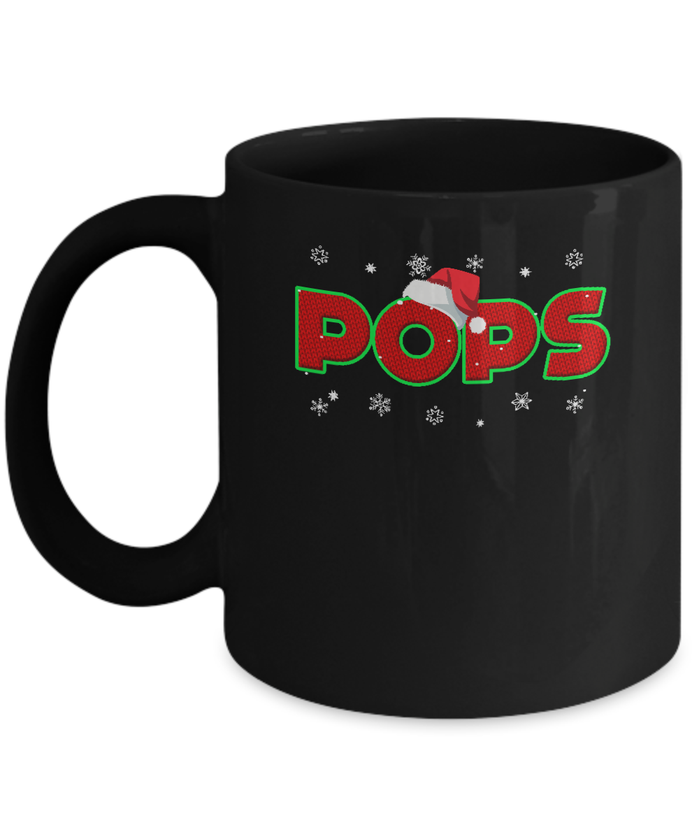 Pops Christmas Santa Ugly Sweater Gift Mug