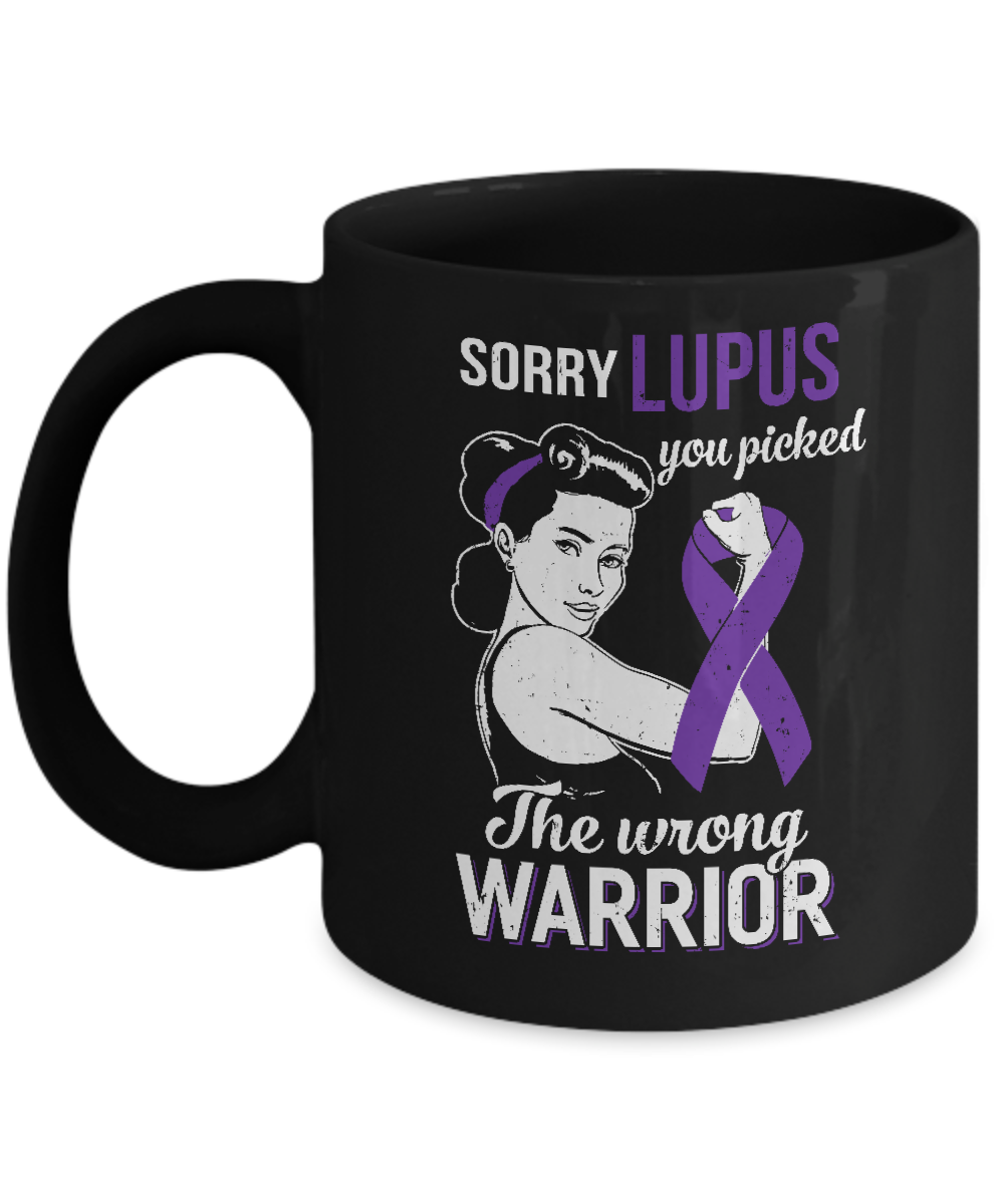 Sorry Lupus You Picked The Wrong Warrior Lupus Mug-Coffee Mug-11oz Mug-Black
