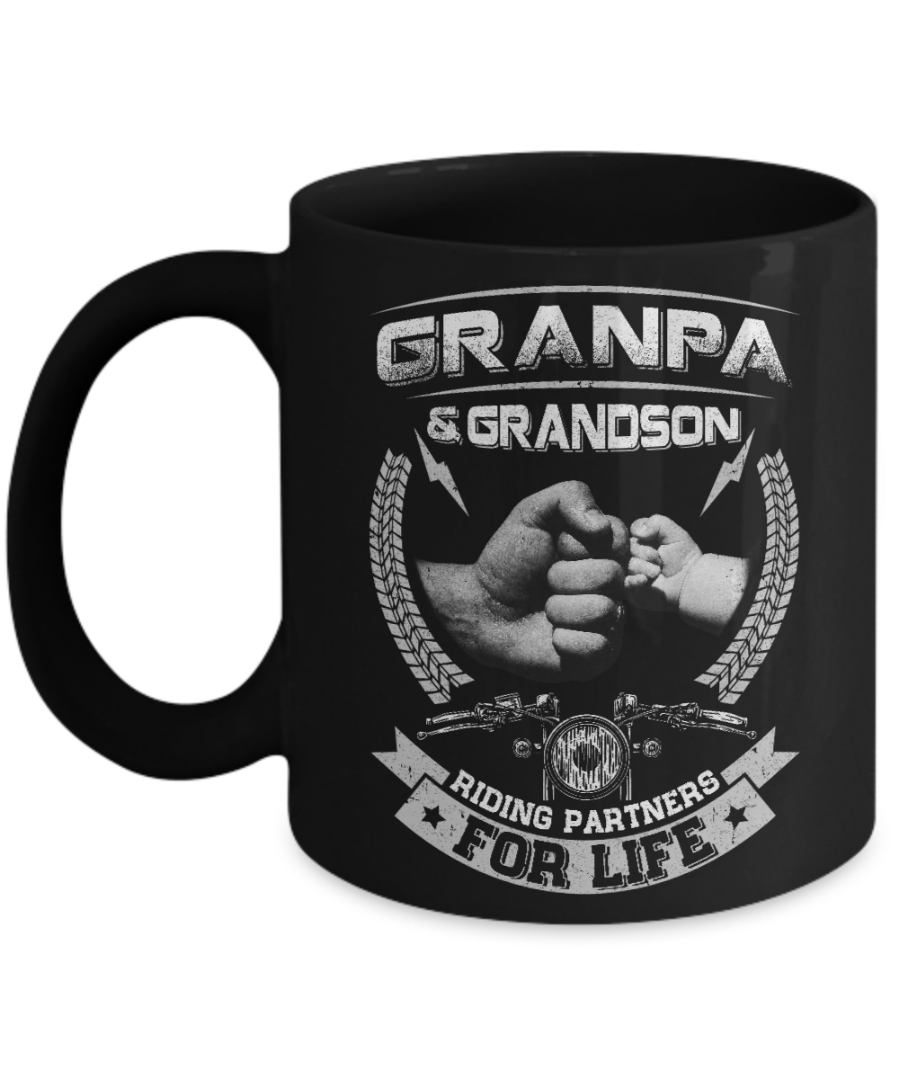 Motocross Grandpa And Grandson Riding Partners For Life Mug