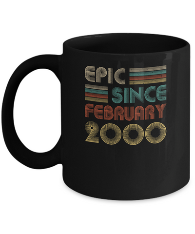 Epic Since February 2000 Vintage 21th Birthday Gifts Mug-Coffee Mug-11oz Mug-Black