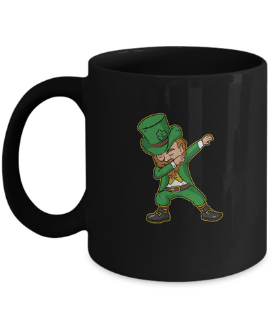 Dabbing St Patricks Day Leprechaun Mug-Coffee Mug-11oz Mug-Black