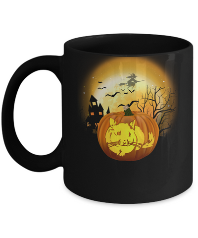 Pumpkin Chinchilla Halloween Human Costume Mug-Coffee Mug-11oz Mug-Black