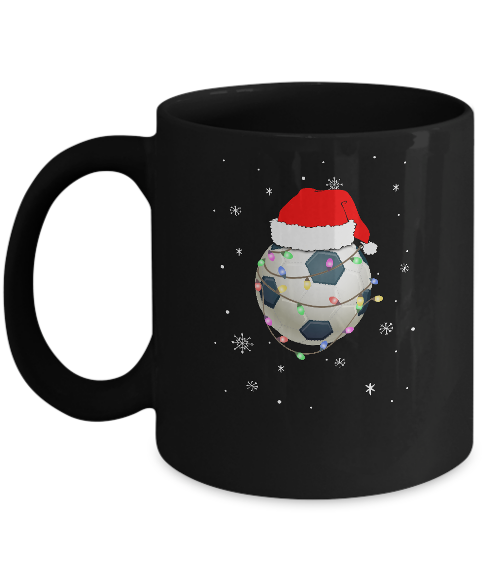 Santa Hat Soccer Christmas Gifts Mug