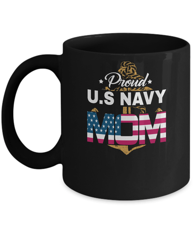 Proud US Navy Mom Mug-Coffee Mug-11oz Mug-Black