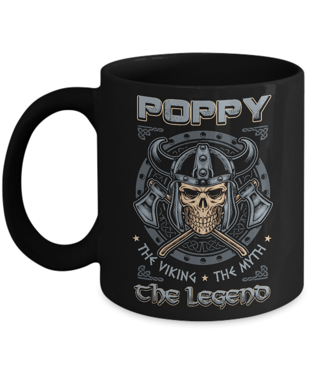 Poppy The Viking The Myth The Legend Mug-Coffee Mug-11oz Mug-Black