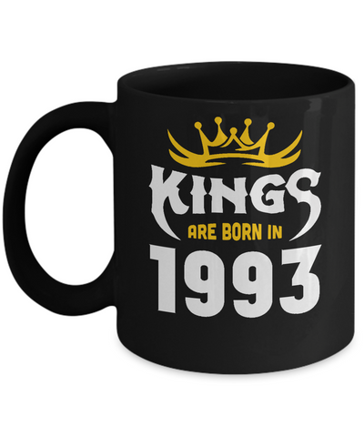 Kings Are Born In 1993 Birthday Gift-Coffee Mug-11oz Mug-Black