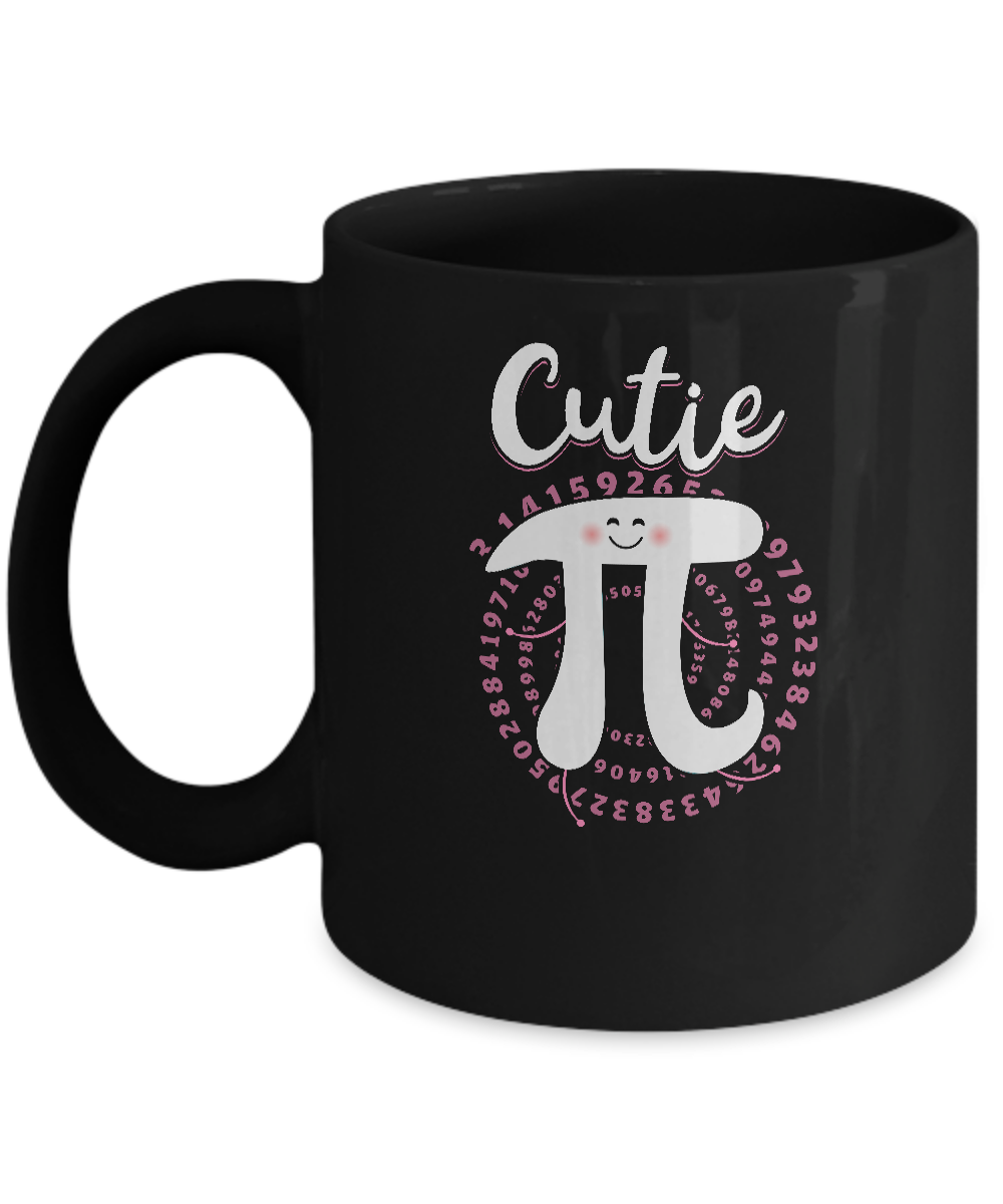 Cutie Pi Cute Math Pi Day Gifts Mug-Coffee Mug-11oz Mug-Black