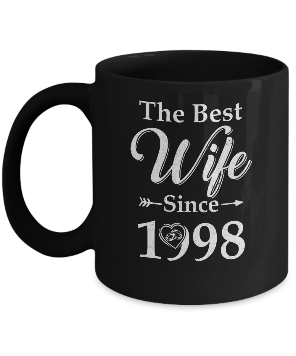 23th Married Together Anniversary Since 1998 Wife Husband Mug-Coffee Mug-11oz Mug-Black