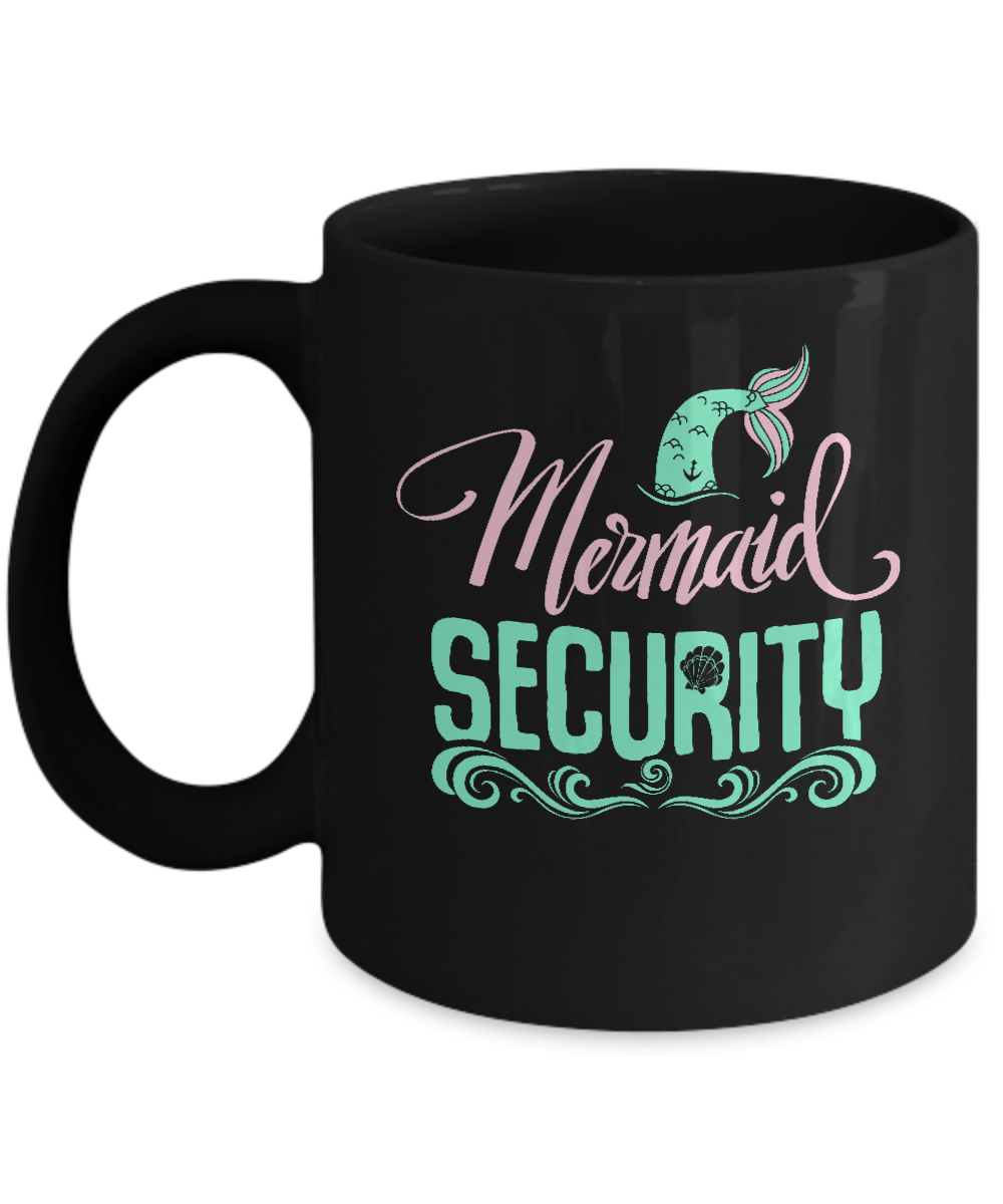 Mermaid Security Mug-Coffee Mug-11oz Mug-Black