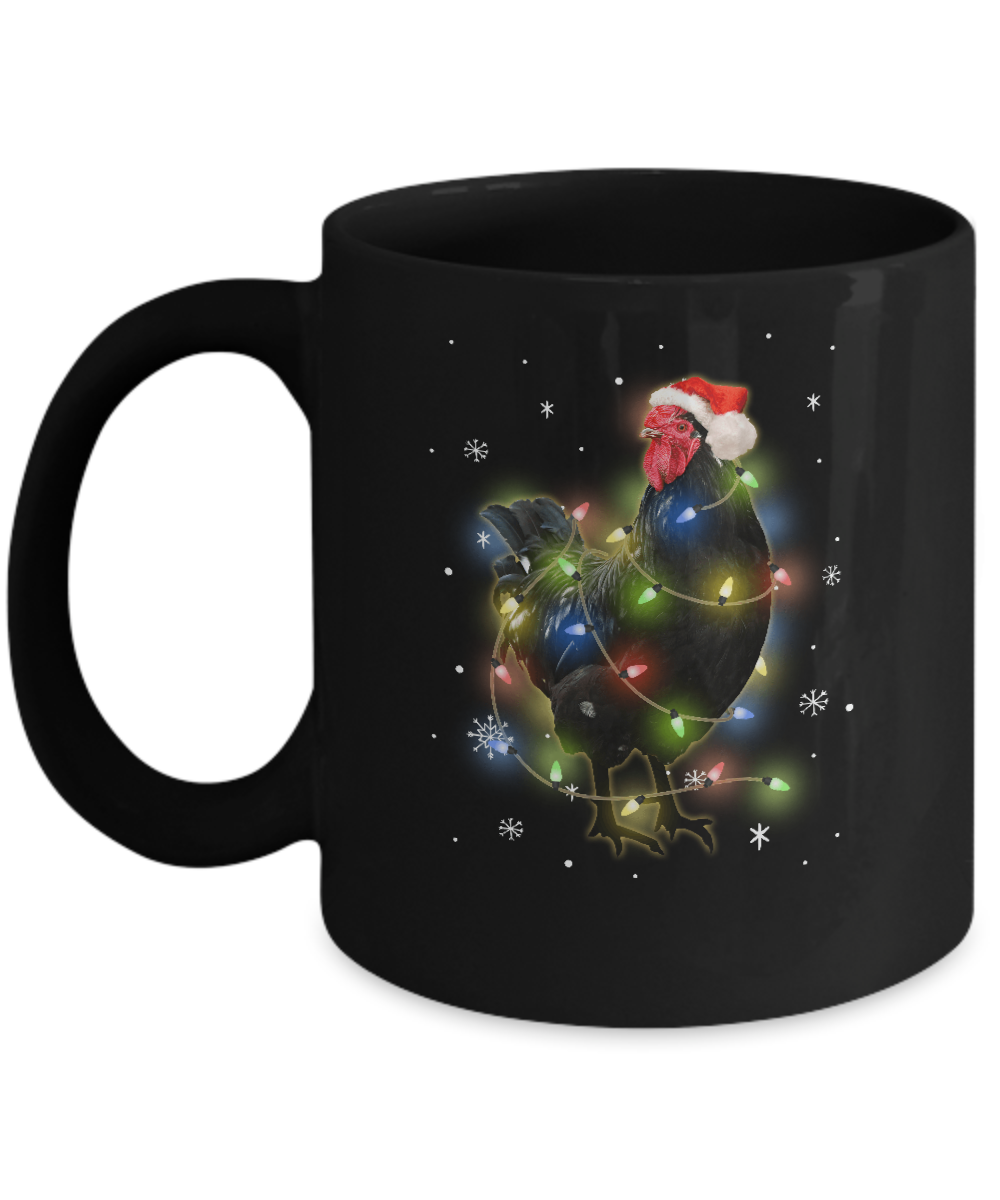 Funny Chickmas Lights Chicken Lights Mug