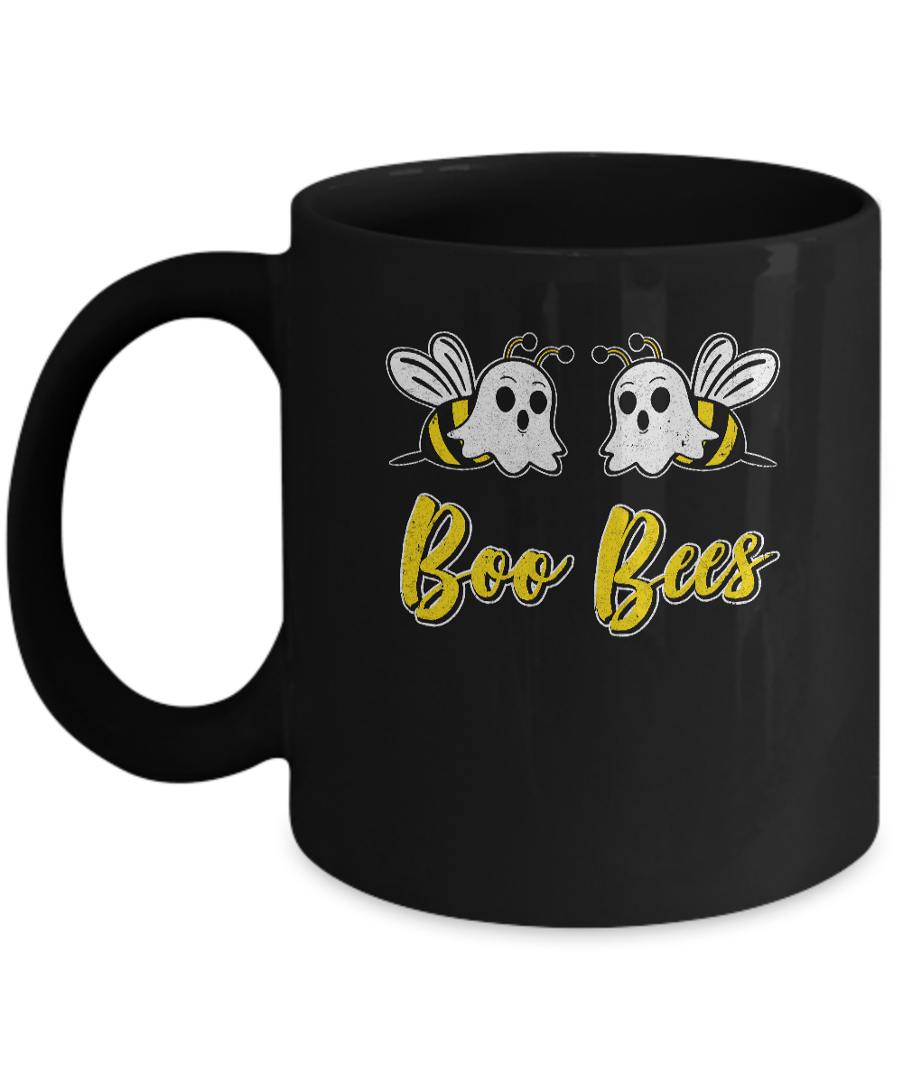 Boo Bees Couple Halloween Costume Funny Bee Ghost Mug-Coffee Mug-11oz Mug-Black