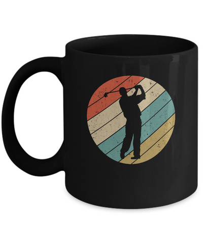 Retro Vintage Golf Gifts Mug-Coffee Mug-11oz Mug-Black