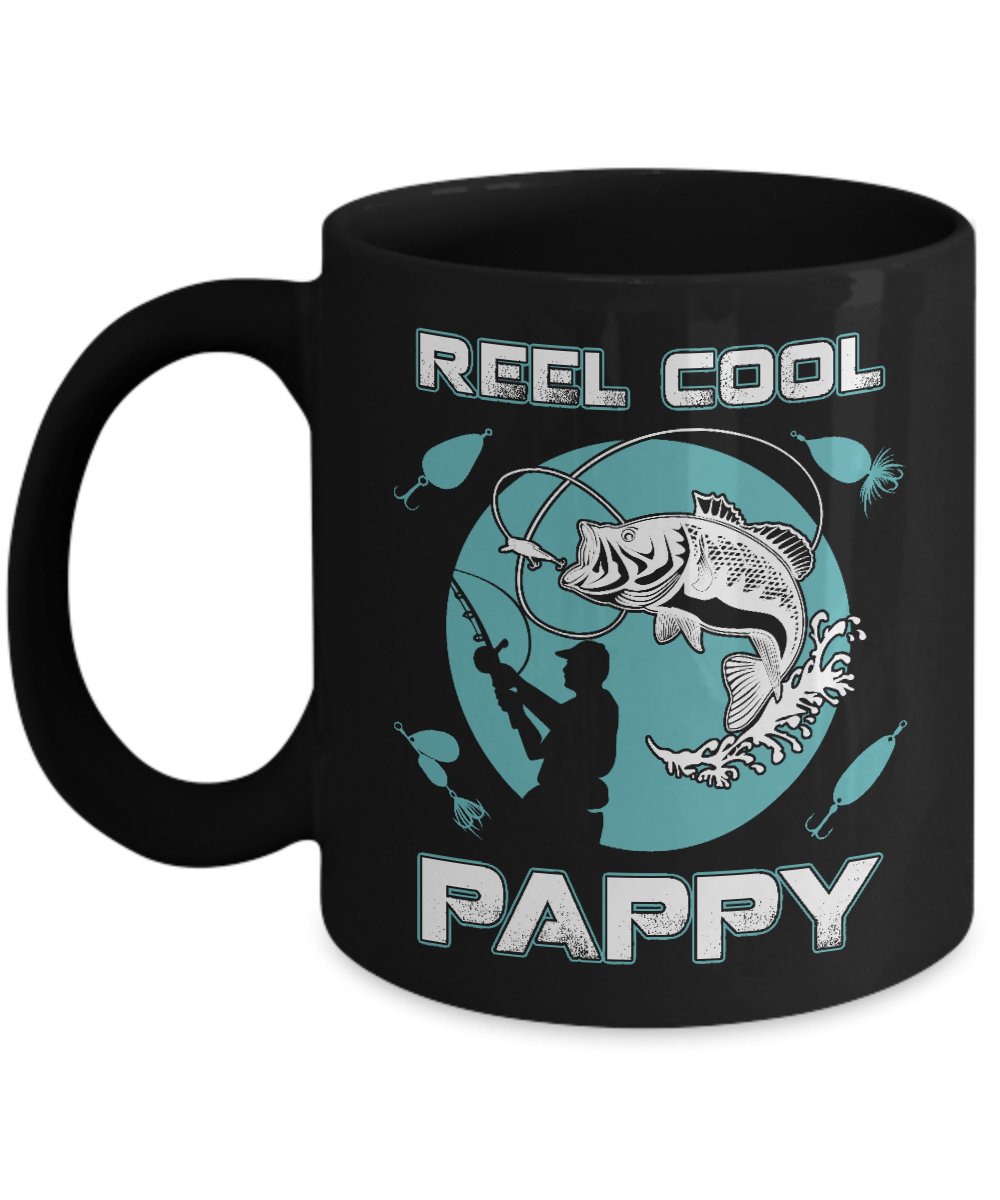 Reel Cool Pappy Mug-Coffee Mug-11oz Mug-Black