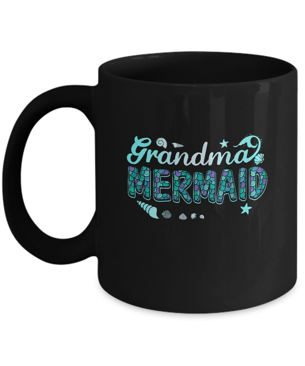 Grandma Mermaid Mug-Coffee Mug-11oz Mug-Black