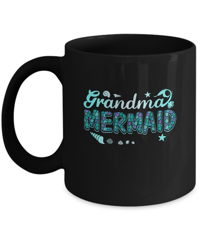 Grandma Mermaid Mug-Coffee Mug-11oz Mug-Black
