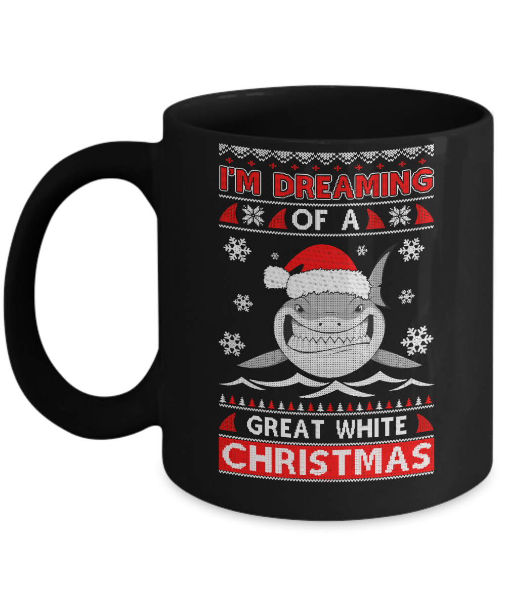 I'm Dreaming Of A Great White Christmas Shark Sweater Mug