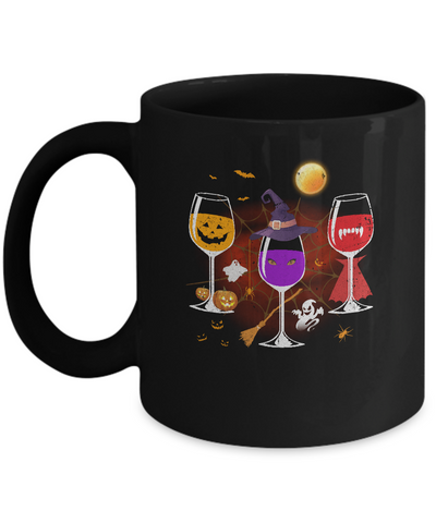 Wine Glass Of Witchcraft Funny Halloween Mug-Coffee Mug-11oz Mug-Black