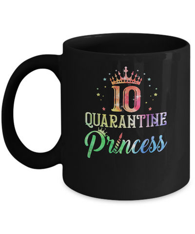10 Quarantine Princess Happy Birthday Mug-Coffee Mug-11oz Mug-Black
