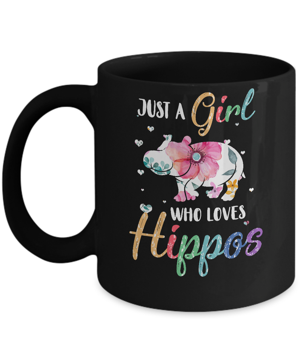 Just A Girl Who Loves Hippos Cute Hippo Lover Mug