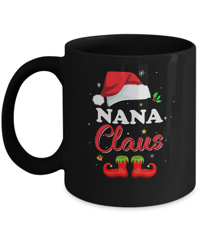Santa Nana Claus Matching Family Pajamas Christmas Gifts Mug-Coffee Mug-11oz Mug-Black