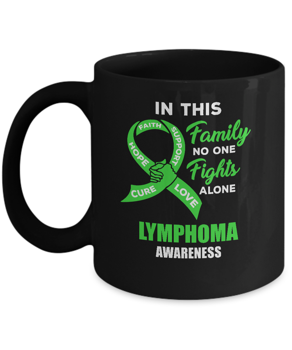 In This School No One Fights Lymphoma Awareness Alone Mug-Coffee Mug-11oz Mug-Black