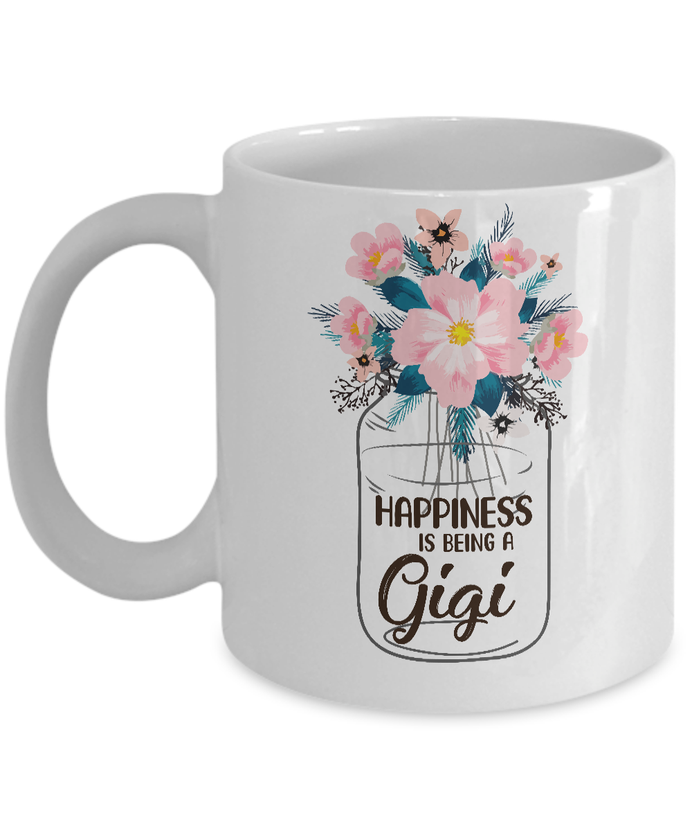 Happiness Is Being Gigi Life Flower Gigi Gifts Mug