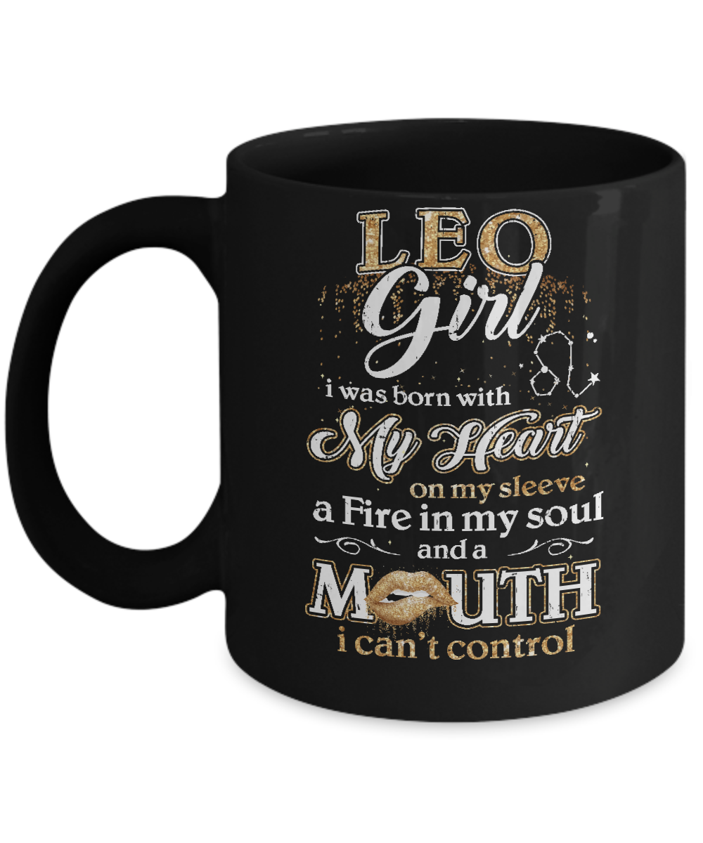 I'm A Leo Girl Lipstick July August Funny Zodiac Birthday Mug