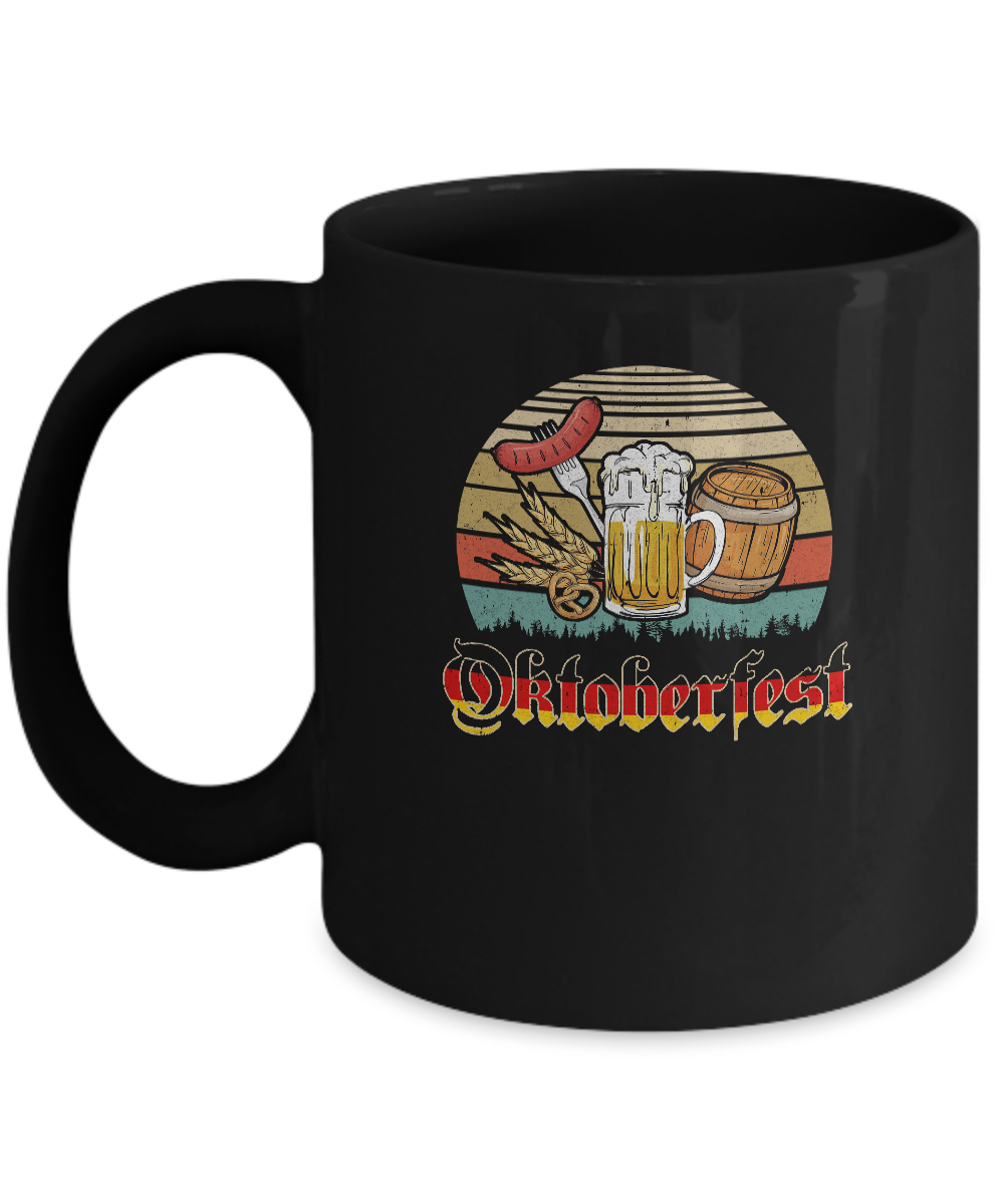 Vintage Oktoberfest Prost Drinking Beer Mug-Coffee Mug-11oz Mug-Black