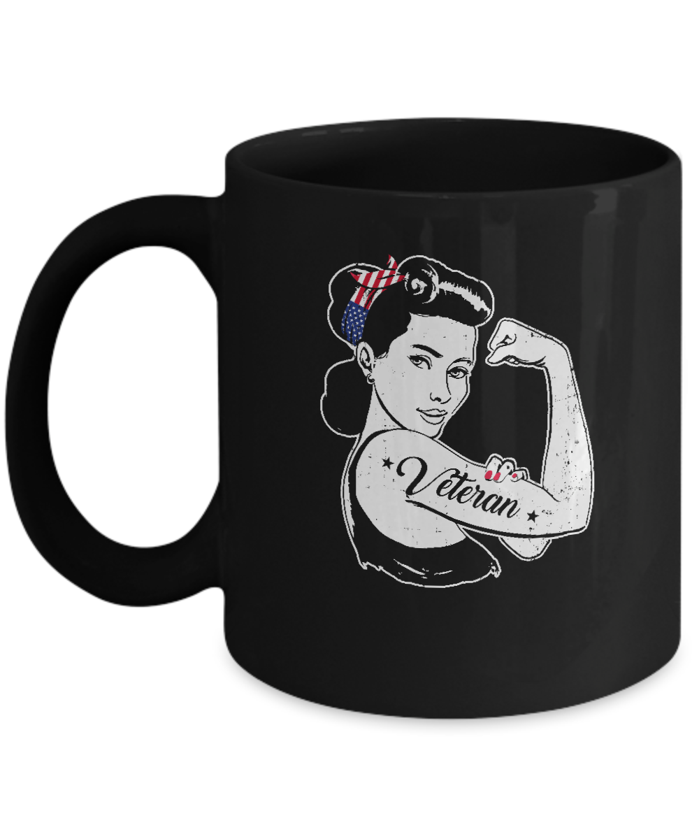 Woman Veteran Strong Girl America 4Th July Mug