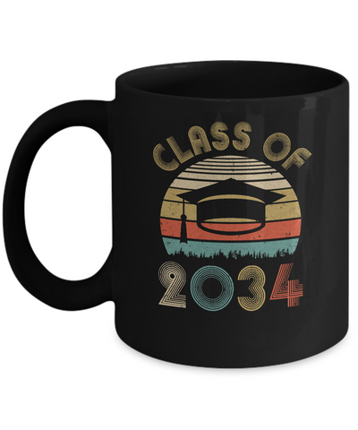 Class Of 2034 Grow With Me Graduation First Day Of School Mug-Coffee Mug-11oz Mug-Black