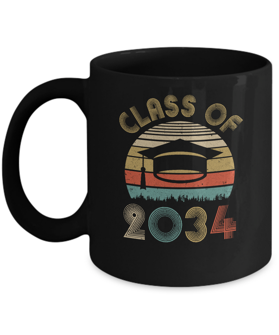 Class Of 2034 Grow With Me Graduation First Day Of School Mug-Coffee Mug-11oz Mug-Black