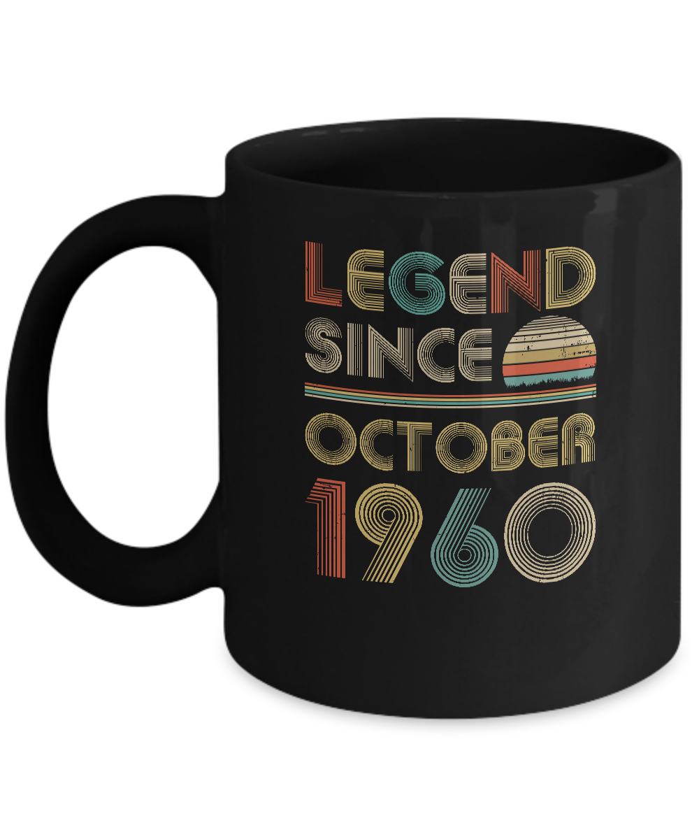 Legend Since October 1960 Vintage 62th Birthday Gifts Mug