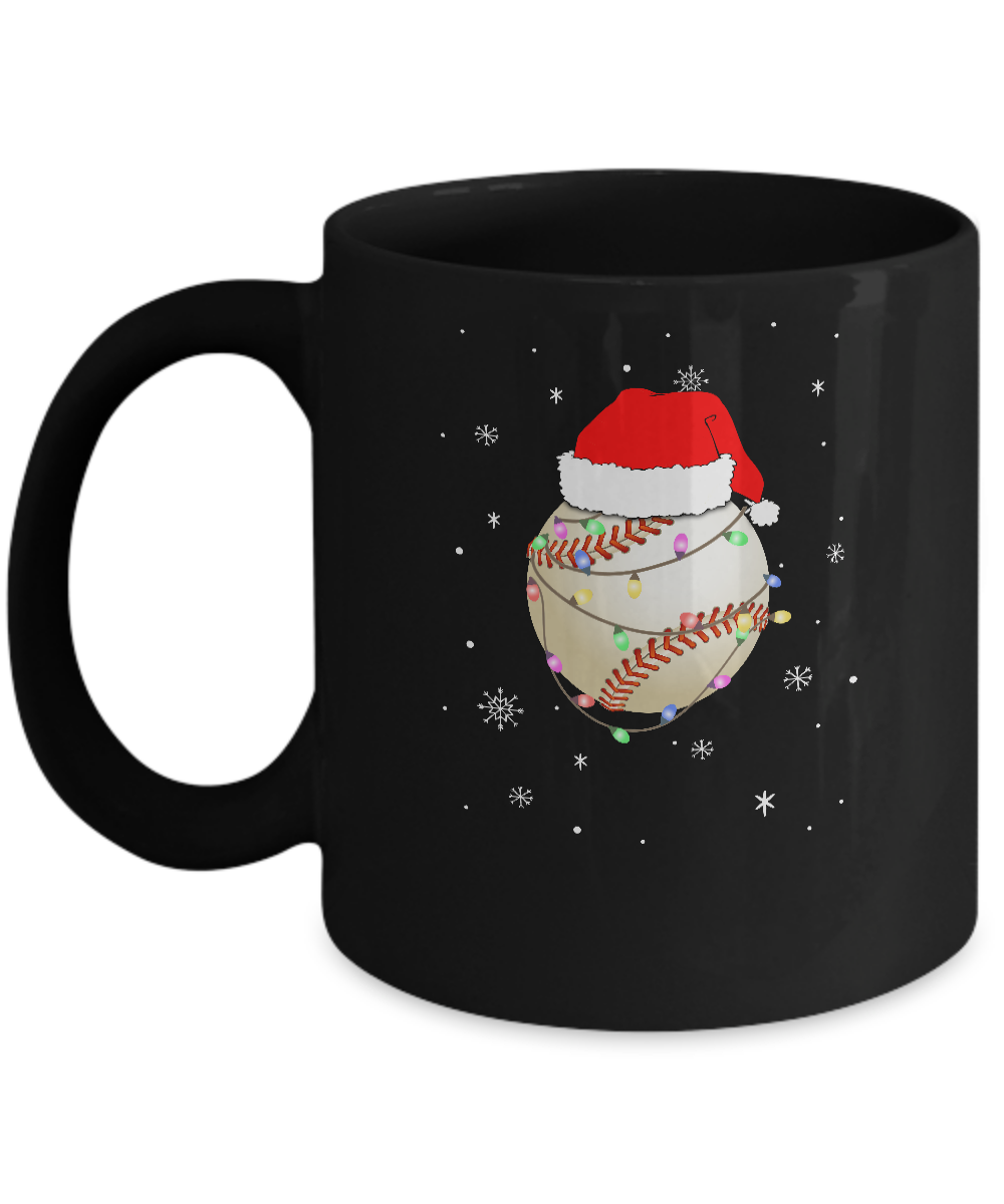 Santa Hat Baseball Christmas Gifts Mug