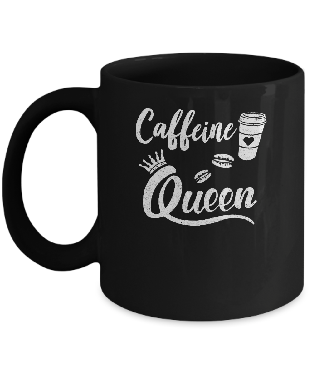 Caffeine Queen Coffee Queen Funny Mug-Coffee Mug-11oz Mug-Black