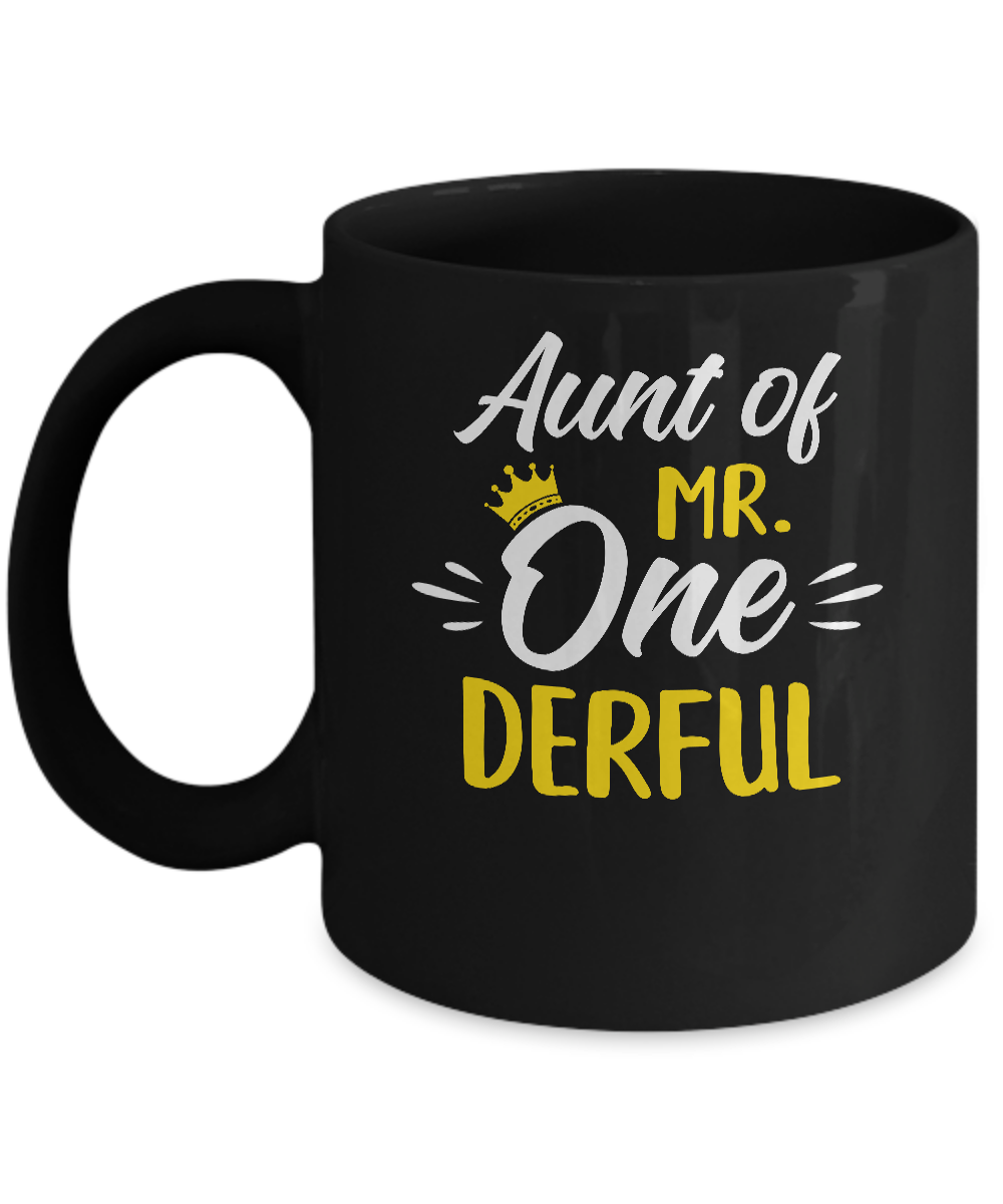 Aunt Of Mr Onederful 1st Birthday Party Costumes Gifts Mug
