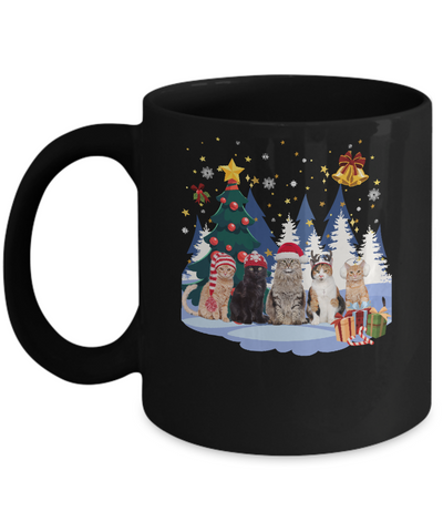 Cute Cats Claus Christmas Mug-Coffee Mug-11oz Mug-Black
