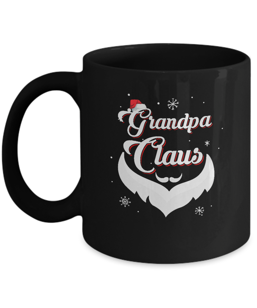 Santa Beard Matching Christmas Pajamas Grandpa Claus Mug-Coffee Mug-11oz Mug-Black