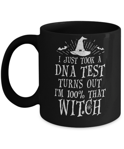 Im 100 Percent With That Witch Halloween Funny Costume Mug-Coffee Mug-11oz Mug-Black