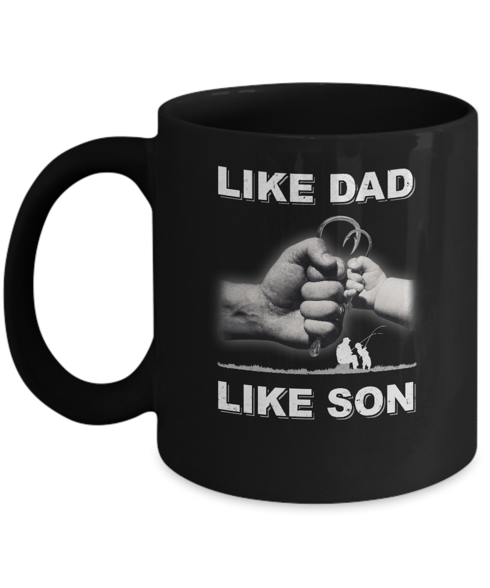Like Dad Like Son Fishing Fish Fathers Day Mug