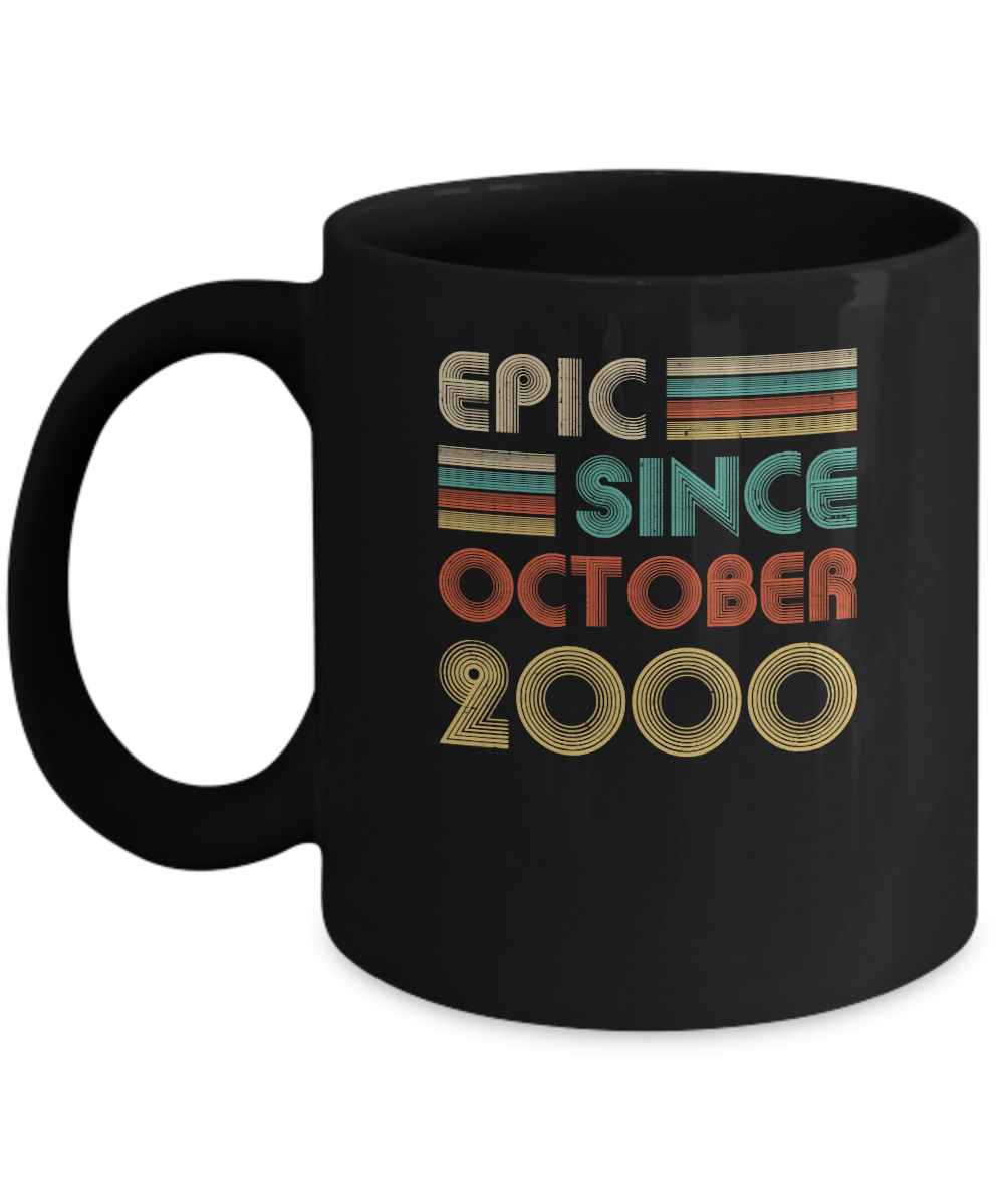 Epic Since October 2000 Vintage 21th Birthday Gifts Mug-Coffee Mug-11oz Mug-Black