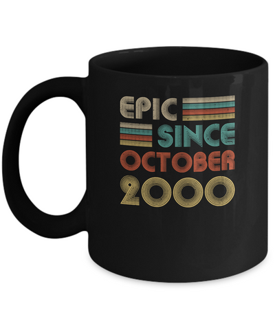 Epic Since October 2000 Vintage 21th Birthday Gifts Mug-Coffee Mug-11oz Mug-Black