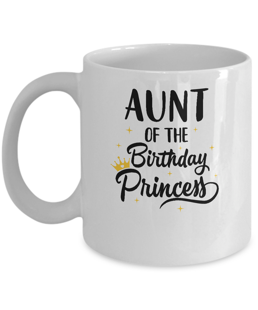 Aunt Of The Birthday Princess Matching Family Party Mug-Coffee Mug-11oz Mug-White