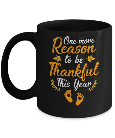 Thanksgiving Pregnancy Announcement Thankful This Year Mug-Coffee Mug-11oz Mug-Black