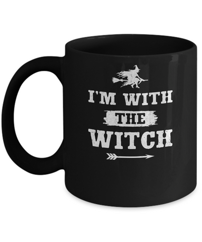 Halloween Couples Costume I'm With The Witch Mug-Coffee Mug-11oz Mug-Black
