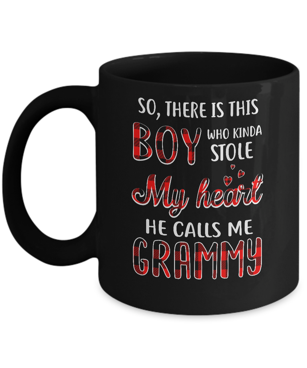This Boy Who Kinda Stole My Heart He Calls Me Grammy Mug-Coffee Mug-11oz Mug-Black