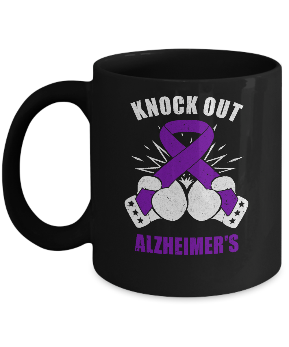 Boxing Knock Out Alzheimer's Awareness Support Mug
