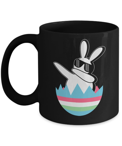 Dabbing Hip Hop Bunny Easter Mug-Coffee Mug-11oz Mug-Black
