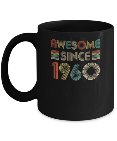 Awesome Since 1960 61th Birthday Gifts Mug-Coffee Mug-11oz Mug-Black