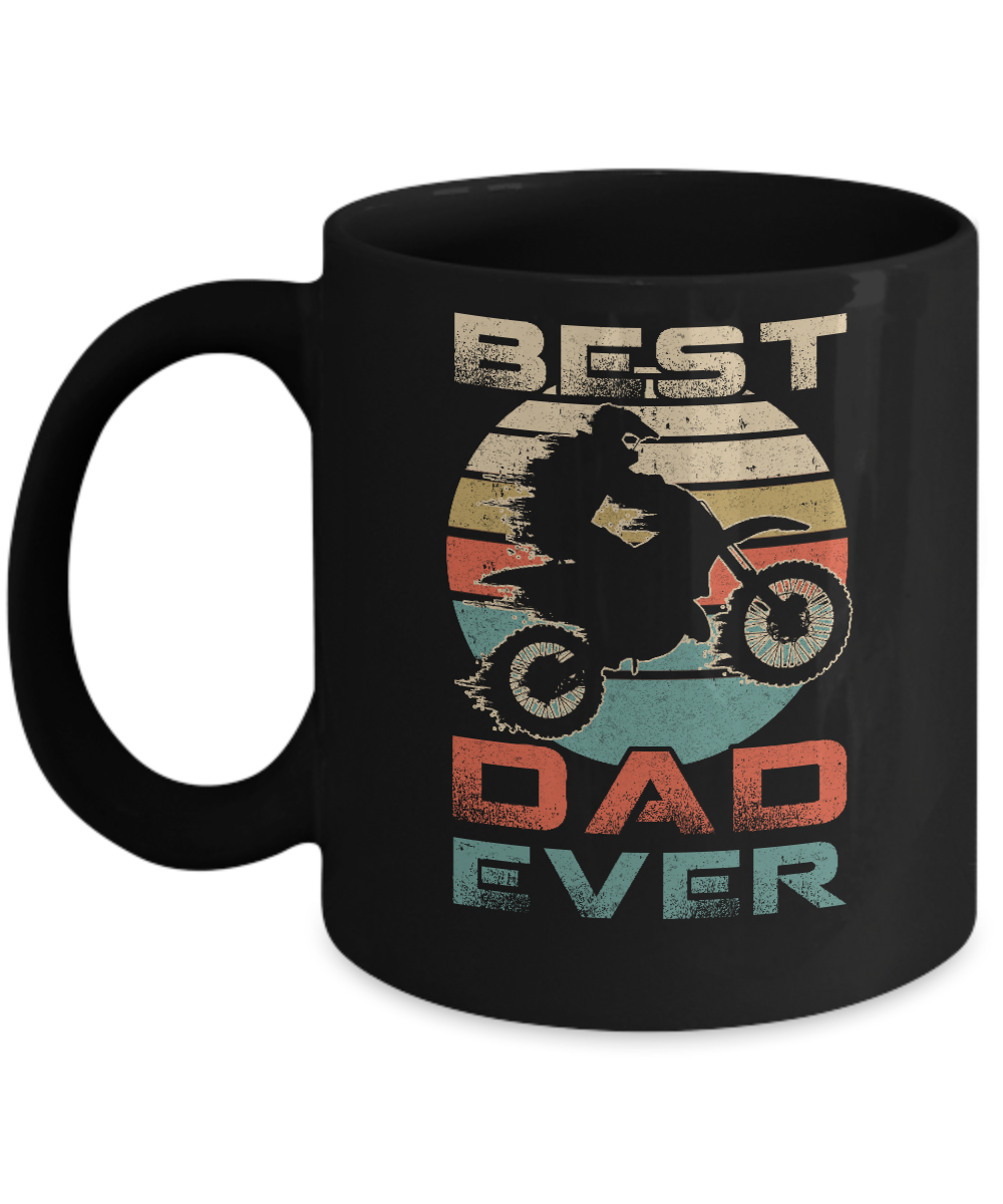 Vintage Best Motocross Dad Ever Gift Father's Day Mug