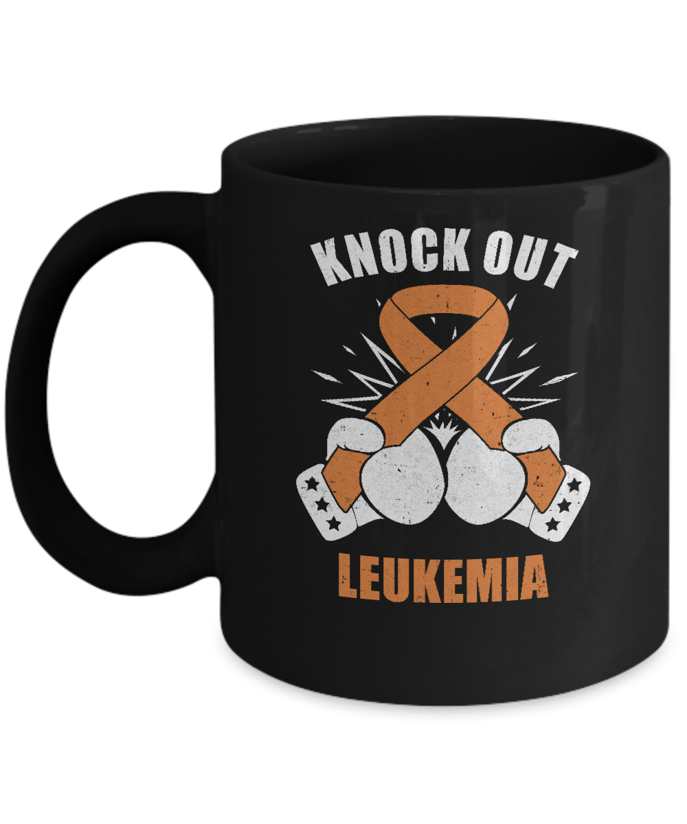 Boxing knock out Leukemia Awareness Support Mug